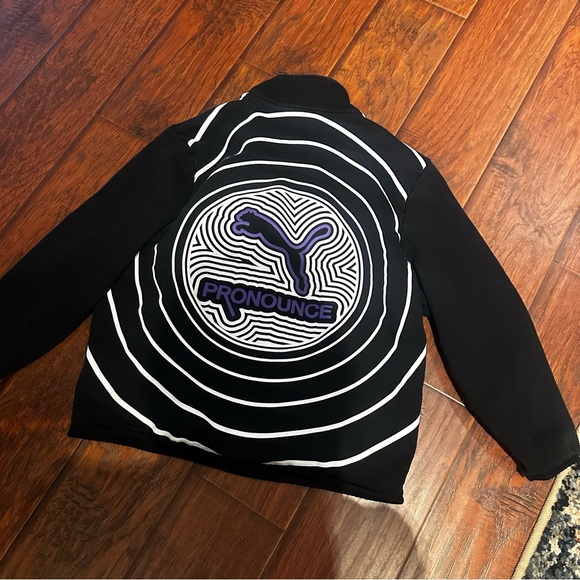 Puma x Pronounce half-zip sweatshirt in Black and White Spiral Jacket size M - Picture 1 of 9